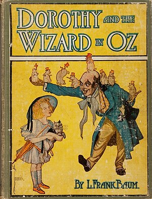 The original 1908 cover to Dorothy and the Wiz...