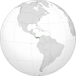 Карта с изображением Панамы