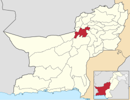 Distretto di Mastung – Mappa