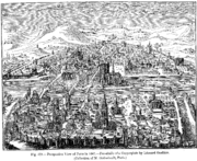 1607 وچ پیرس دا نقطہ نظر: لونارڈ گولیٹیئر دے ذریعہ اک تانبے د‏‏ی پلیٹ د‏‏ی صداقت ۔ (ایم گوینبولٹ ، پیرس دا مجموعہ)