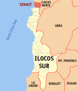 Sinait na Ilocos Sul Coordenadas : 17°52'0"N, 120°27'30"E