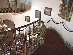 View of foyer from the top of the main staircase