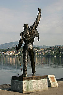 The statue of Freddie Mercury in Montreux that...