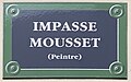 Plaque de l'impasse.