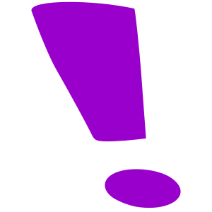 A purple exclamation mark