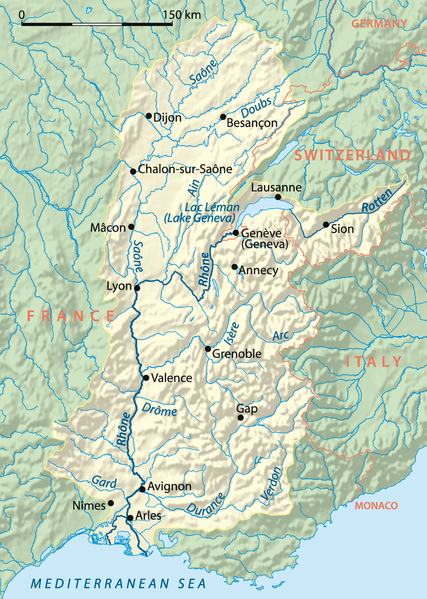 the Rhone's watershed