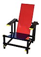 Der von Gerrit Rietveld entworfene Rot-Blaue Stuhl