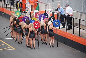 {{w|Superleague Formula}} grid girls at {{w|Do...