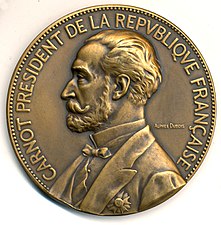 Sadi Carnot, médaille en bronze, 69 mm.