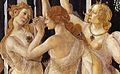 Sandro Botticelli: Die drei Grazien in Primavera (Detail), 1485–1487