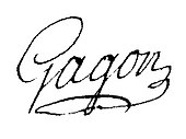 signature de Marie Toussaint Gagon du Chesnay