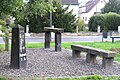 Steinrast Ensemble aus Basaltlava an der Rauschermühlenstraße in Plaidt.