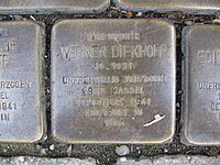 der Stolperstein für Werner Diekhoff