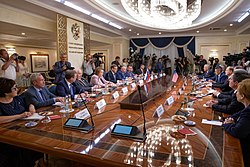 U.S. Congress delegation in Russia's Federation Council, July 3, 2018 U.S. Congress delegation in the Russian Federation Council (2018-07-03) 10.jpg
