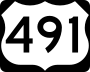 U.S. Route 491 marker