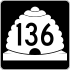 State Route 136 marker