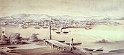 Wendroth: Porto Alegre vista das ilhas do Guaíba, c. 1852
