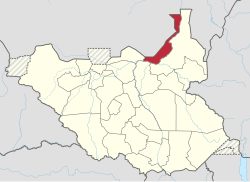 Location of Western Nile in South Sudan