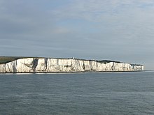 The White Cliffs of Dover are composed of chalk. White Cliffs of Dover 2 (Piotr Kuczynski).jpg