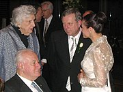 Former Prime Minister of Australia Gough Whitlam with wife Margaret at the wedding of Mike Rann and Sasha Carruozzo in July 2006.