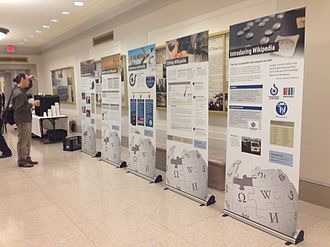 Pull-up banners at the National Archives