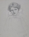 Wilfred Molson Barnes, Female Head (Tête de femme), 1912. Dessin. 31,6 x 25,1 cm