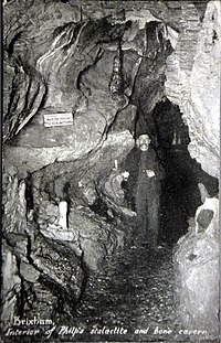 A postcard of the cave from about 1900