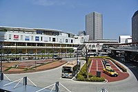 JR川崎駅西口北バスターミナルからの眺め（2013年）