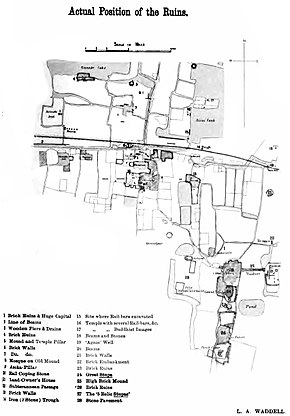 1895 excavation plan at Pataliputra.jpg