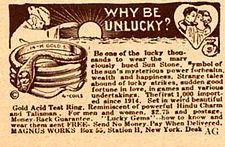 1927 advertisement for lucky jewellery. "Why Be Unlucky?". 1926WhyBeUnlucky.jpg