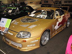 Toyota Supra MKIV from the 2 Fast 2 Furious movie.