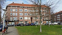 Woonblok met Aalsmeerplein 5 tot en met 8 (maart 2019)