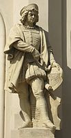 Cristóbal Colón , escultura de 1862 en la Handelsakademie de Viena