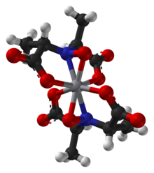 Ball-and-stick model of the amavadin dianion