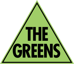 The emblem of the Australian Greens. The party won 10% in the 2016 elections for the Australian Senate.