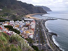 Frente costero de San Andrés, con la avenida Marítima.