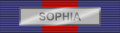 Baretka medalu CSDP za misję SOPHIA (wersja za Wybitnie Zaszczytną Służbę)