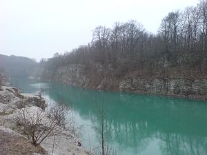 De Canyon of Blue Lagoon op de Kleeberg ten noordwesten van Lengerich