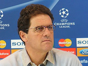 Fabio Capello as coach of Real Madrid during a...