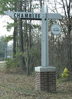 Добро пожаловать в знак Chamblee