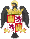 Coat of Arms of Isabella of Castile as Princess of Asturias (with crest).svg