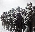 Mulheres soldados em 1980.