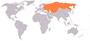 Mapa indicando localização {{{preposição1}}} Cuba e {{{preposição2}}} União Soviética.