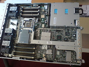 HP ProLiant DL360 G7 inside. Photo from Moscow...