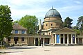 Denkmalgeschütztes Gebäude altes Krematorium Waldfrieden in Darmstadt, Am Waldfriedhof 26