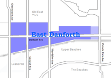 Map of East Danforth