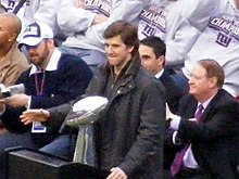 Manning at the Giants' victory rally at New York City Hall Eli Manning at rally after Super Bowl XLII.jpg