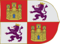Bandeira da Coroa de Castela (união dos reinos de Leão e de Castela) a partir do séc. XIII.