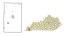 Location of Wingo, Kentucky