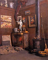 Intérieur d'atelier au poêle (1872-1873), coll. part.